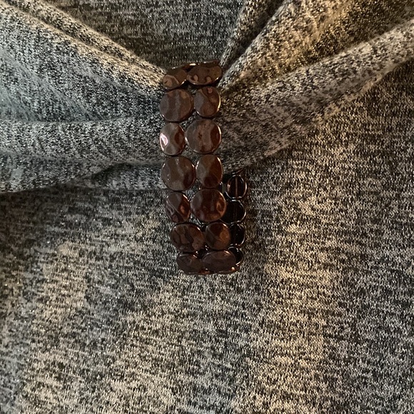 NWOT - Liz Claiborne Modern Bronze Necklace Earrings Bracelet Set - Picture 6 of 10